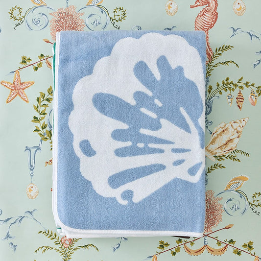 Weezie Beach Towel - Blue Shell