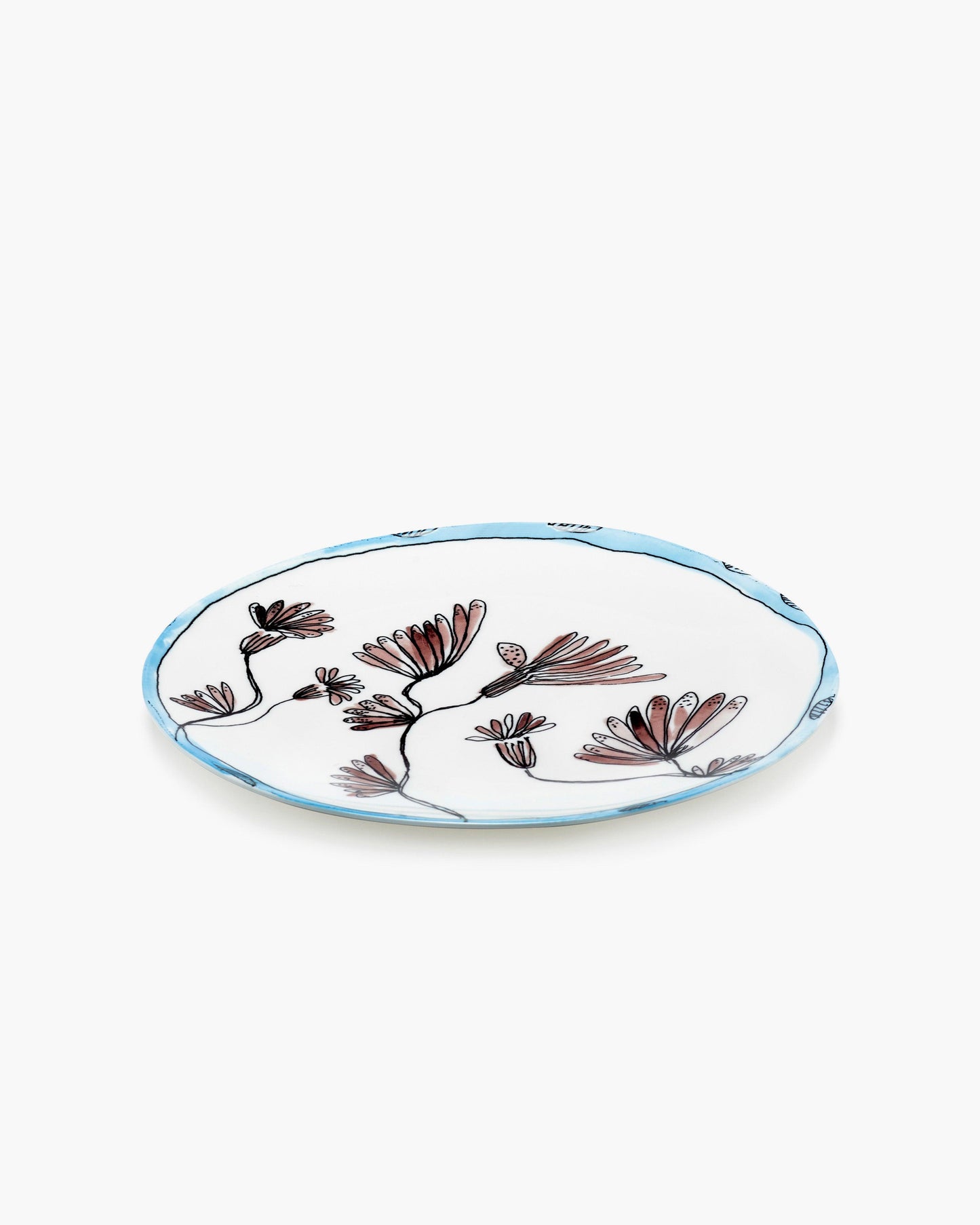 SERVING PLATE L CAMELIA AUBERGINE MF