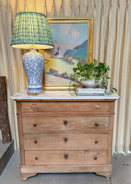 Antique Marble Top Chest