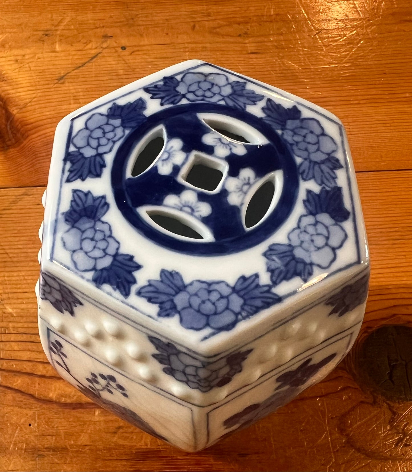 Blue and White Mini Stool