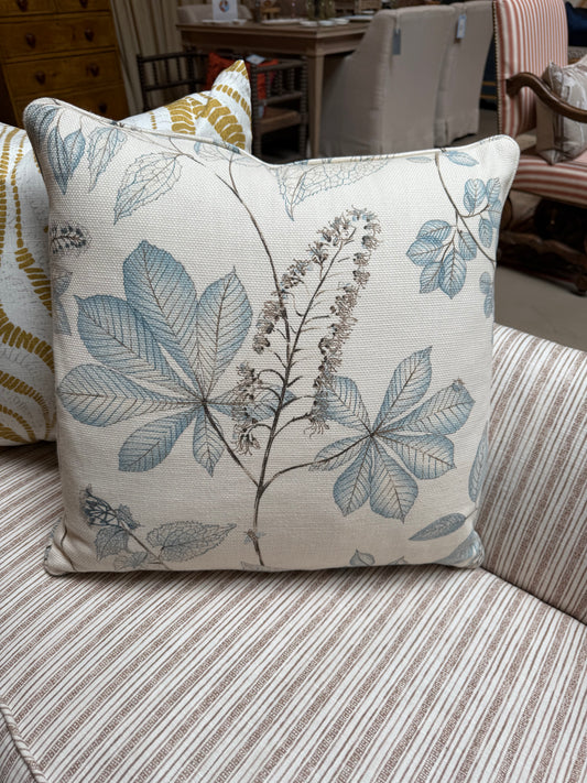 Blue Botanical Pillow