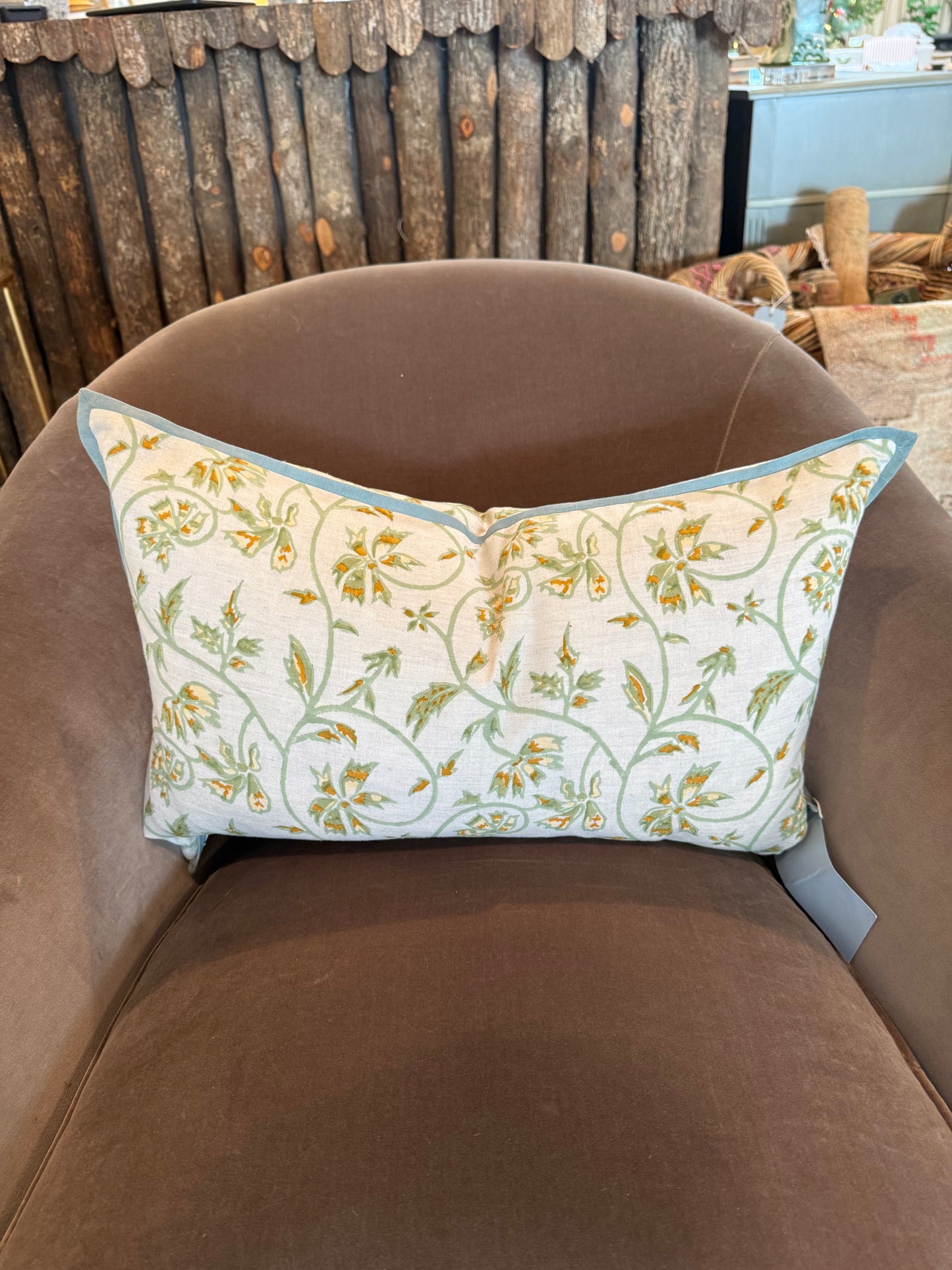 Marguerite Celadon Pillow - 13x21