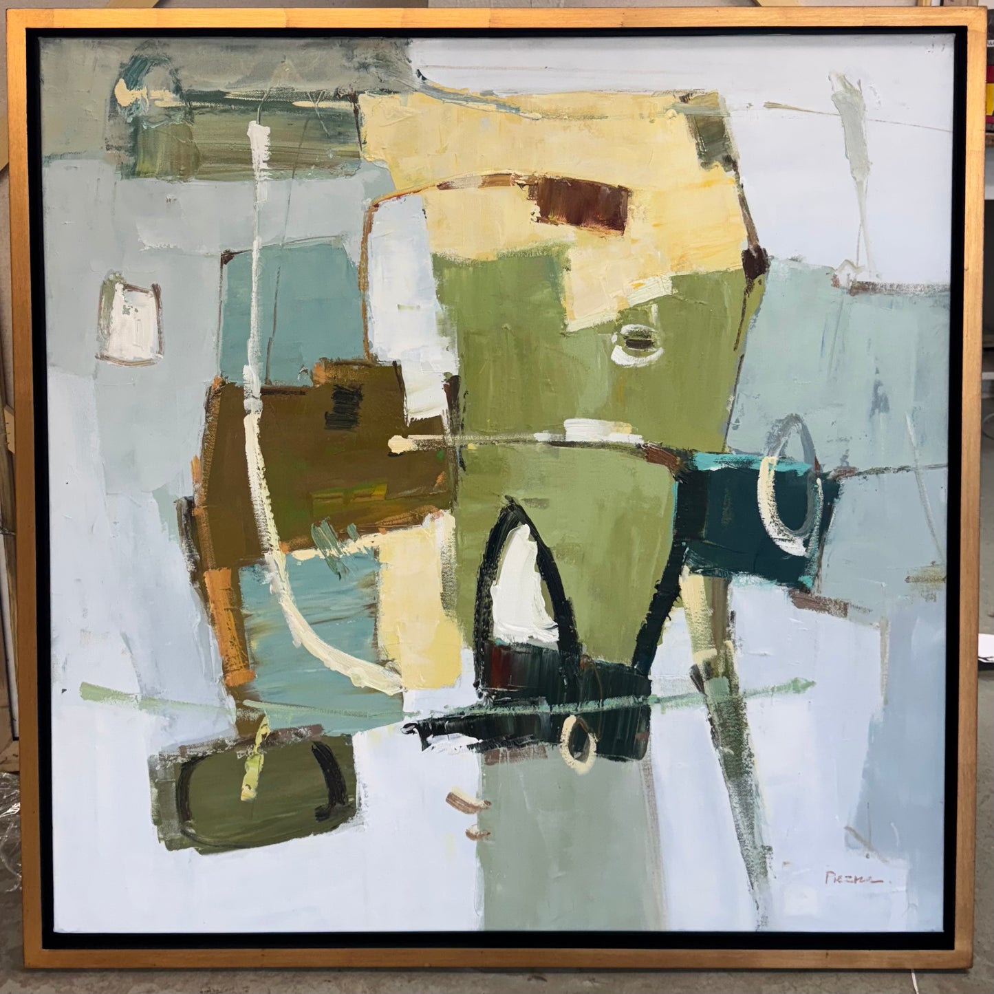 Brown/Blue Abstract Art
