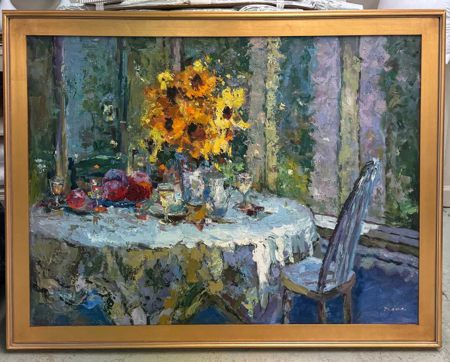 Sunflower/Table Still Life Art