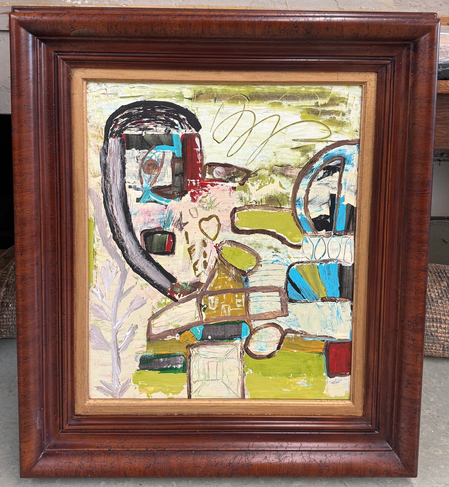 Abtract Art- Brown Frame