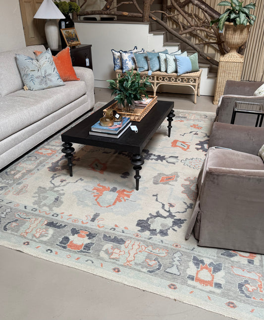 Orange & Blue Rug 8x10