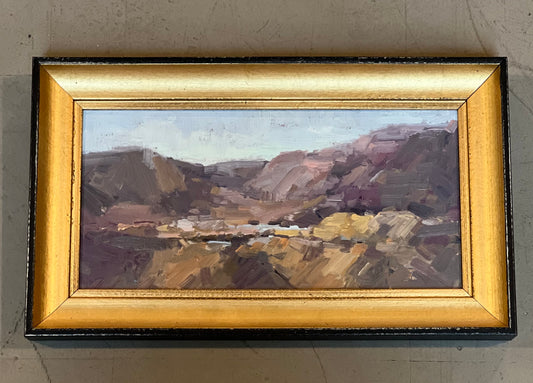 Mauve Mountain Landscape Painting