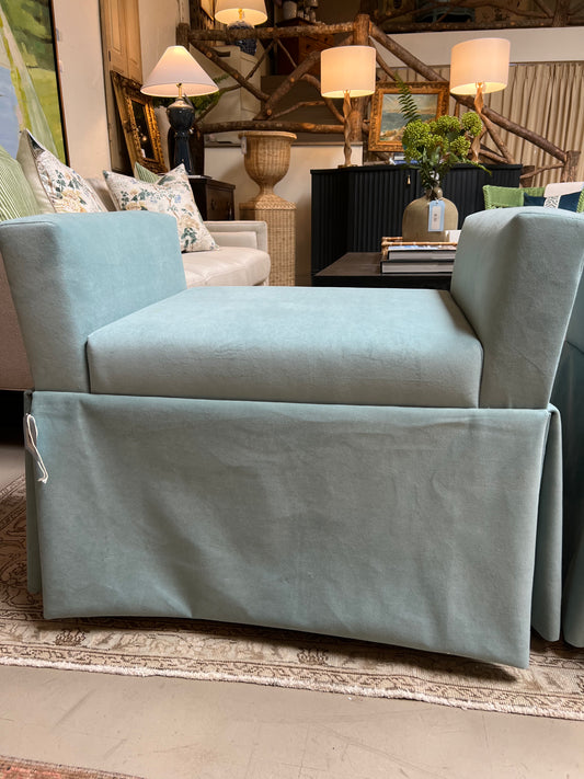 Blue Skirted Bench