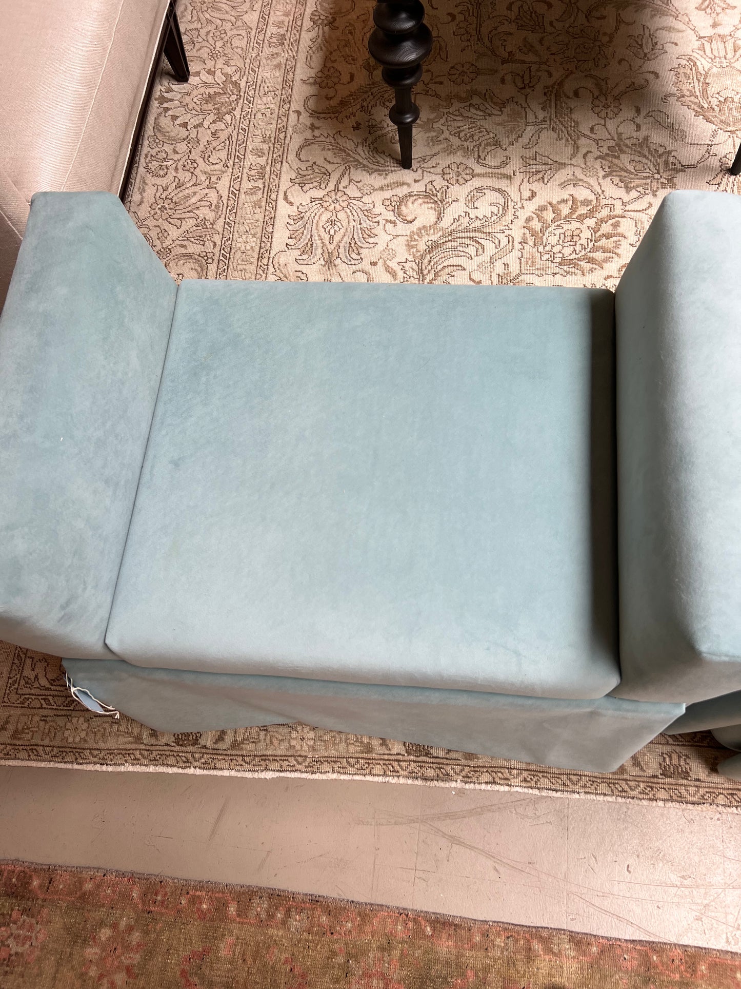 Blue Skirted Bench