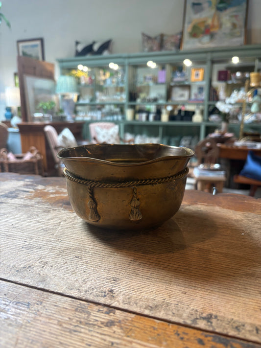 Hammered Brass Planter