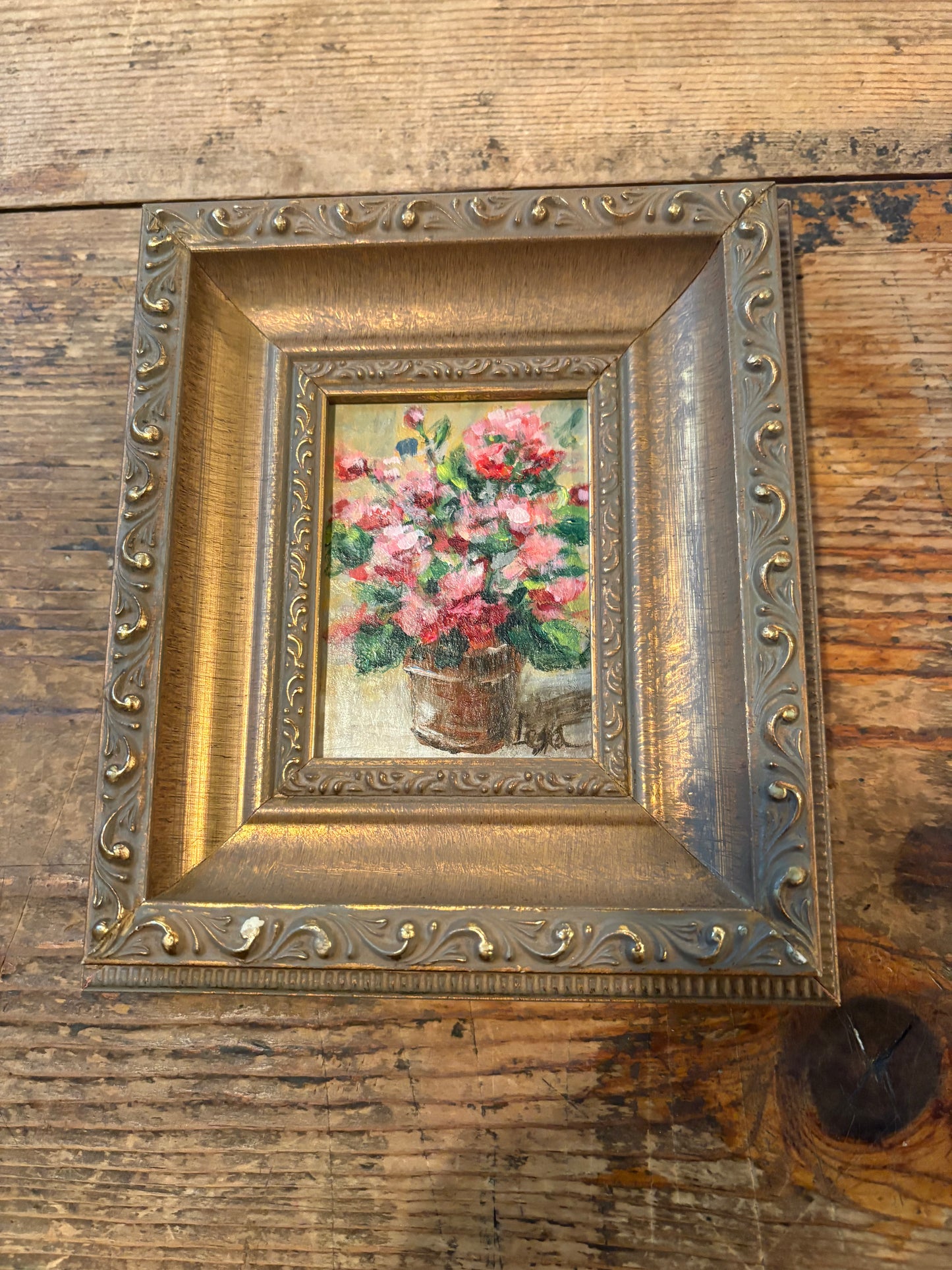 3 1/2 X 2 1/2 Floral Pot Art