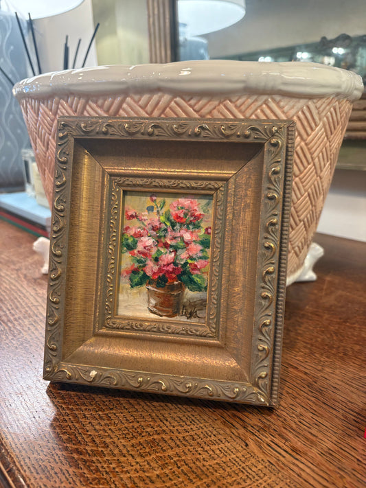 3 1/2 X 2 1/2 Floral Pot Art