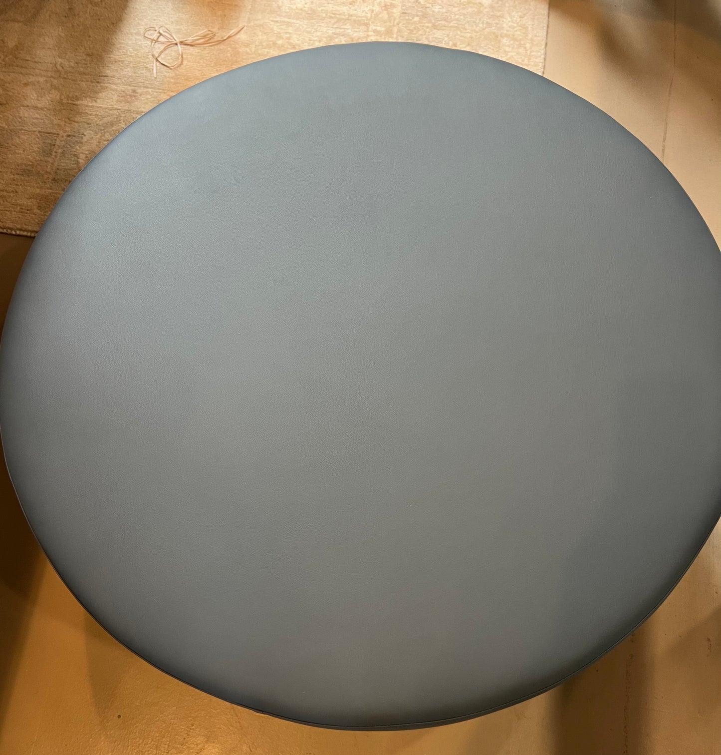 Round Blue Ottoman