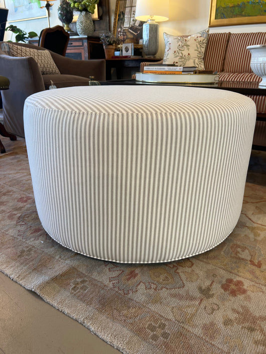 Round Stripe Ottoman