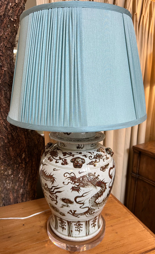 Blue Dragon Pattern Lamp