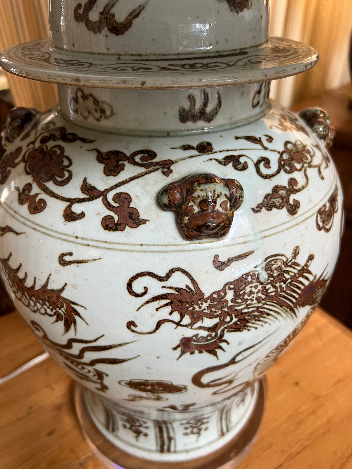 Blue Dragon Pattern Lamp
