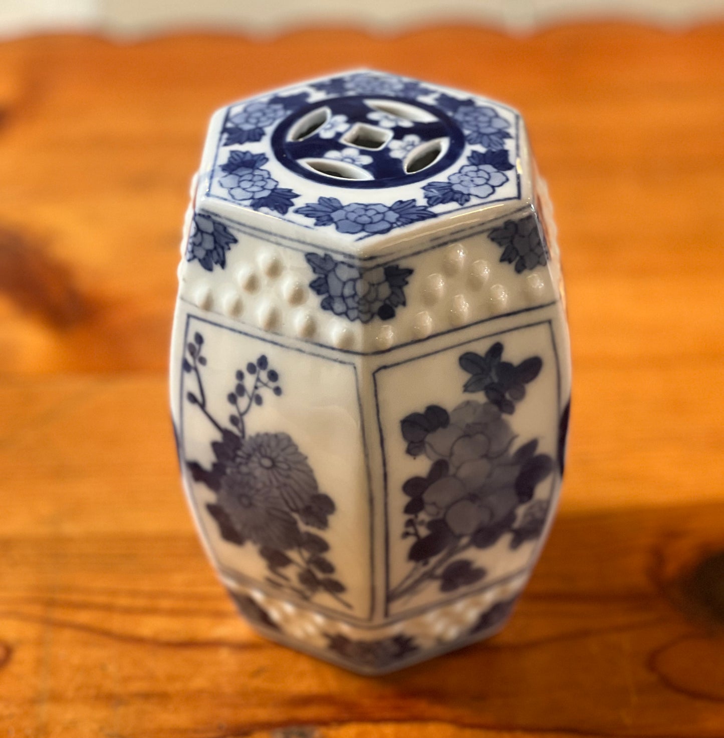 Blue and White Mini Stool