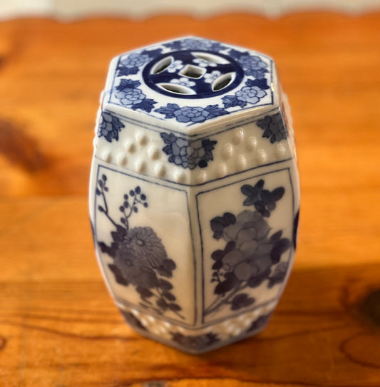 Blue and White Mini Stool