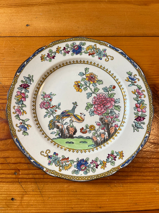 Bird and Floral Antique Plate