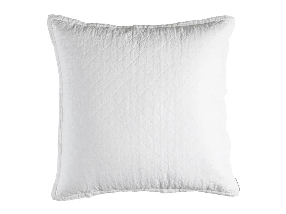 Emily European Pillow / White Linen 26X26