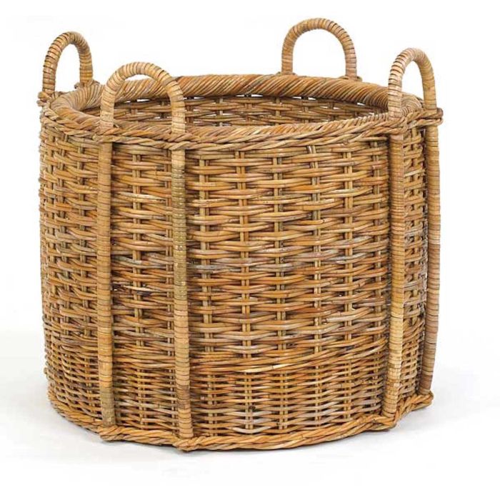 French Country Fireplace Basket