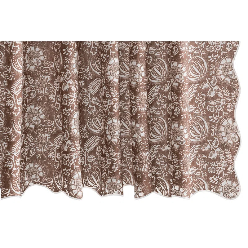 GRANADA LINEN SHOWER CURTAIN- CHESTNUT
