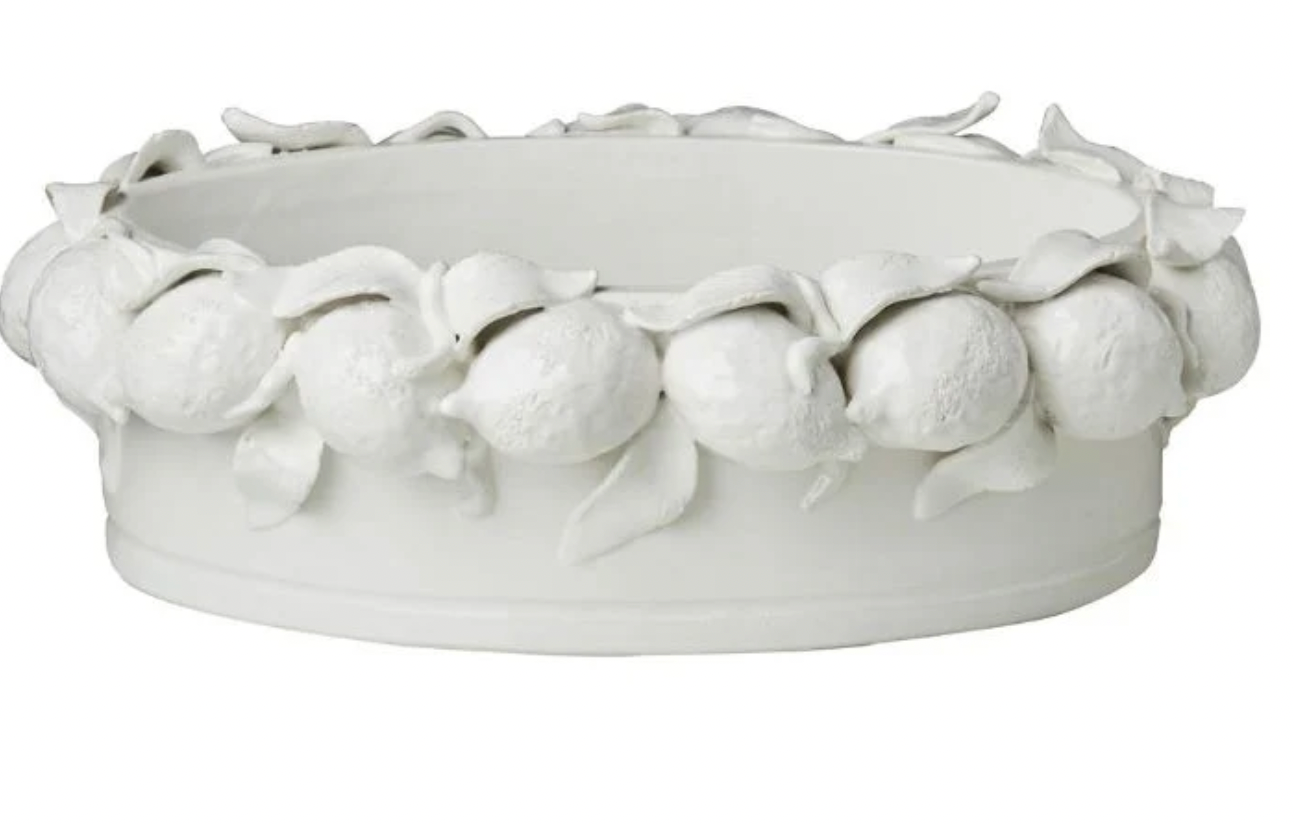Oval Bowl with Lemons