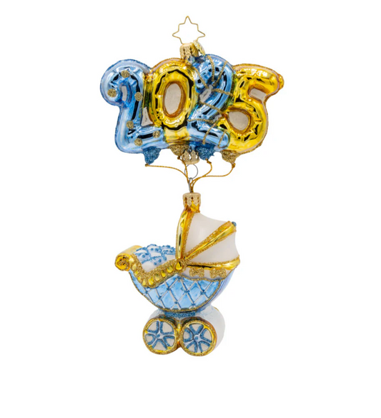 Baby Blue Cradle of Celebration Ornament