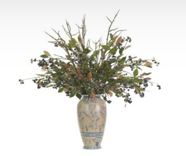 Blueberry Branch, Faux Arrangement, 38"