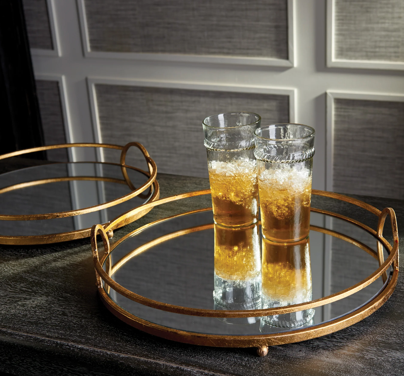 Hudson Mirrored Decorative Trays