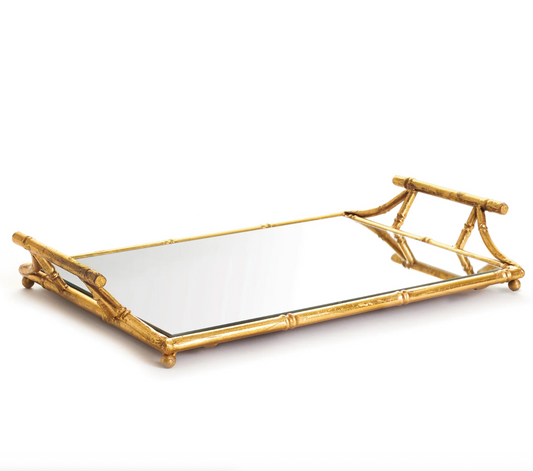 Daphne Mirrored Decorative Tray with Handles