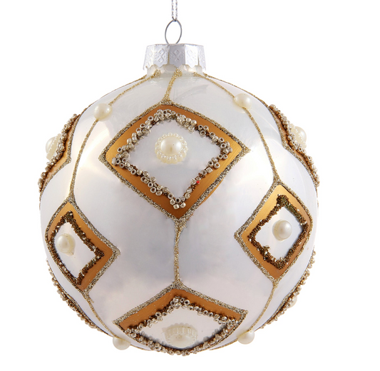 Geo Pearl Ball Ornament