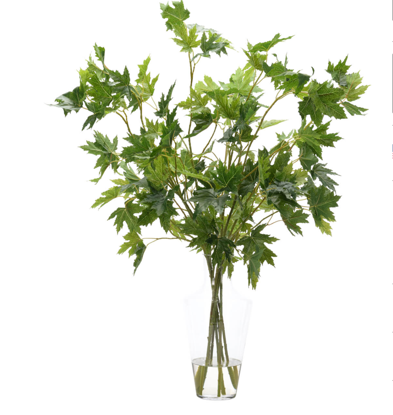 Green Maple Leaf Branches, Faux Greenery Watergarden, 42"
