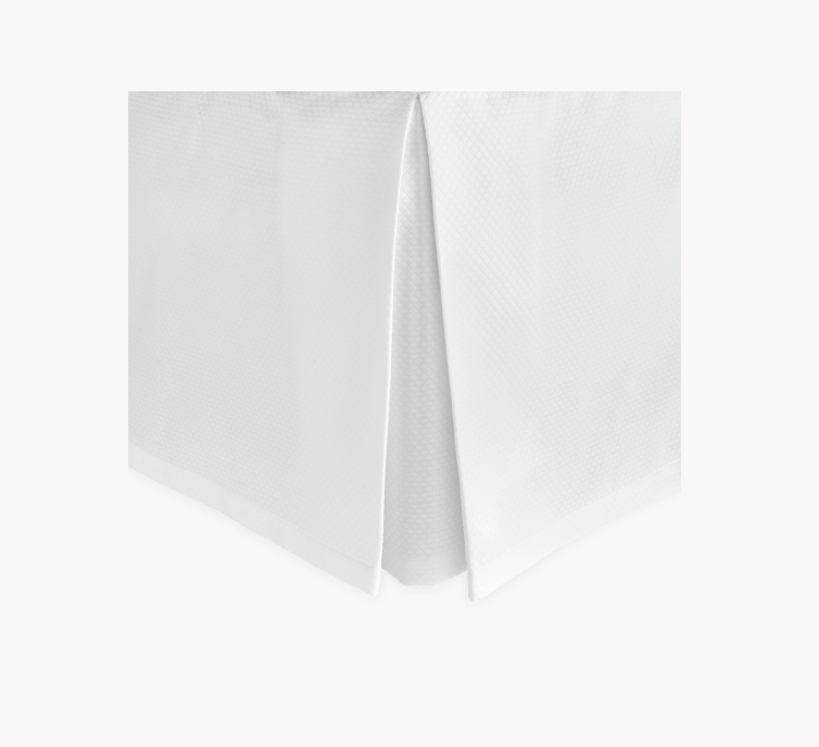 Diamond Pique King Bed Skirt - Bone