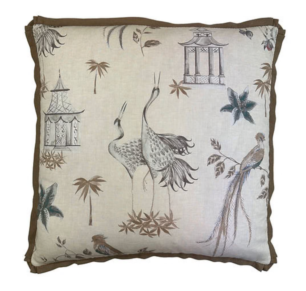 Let it Crane Aegean Pillow