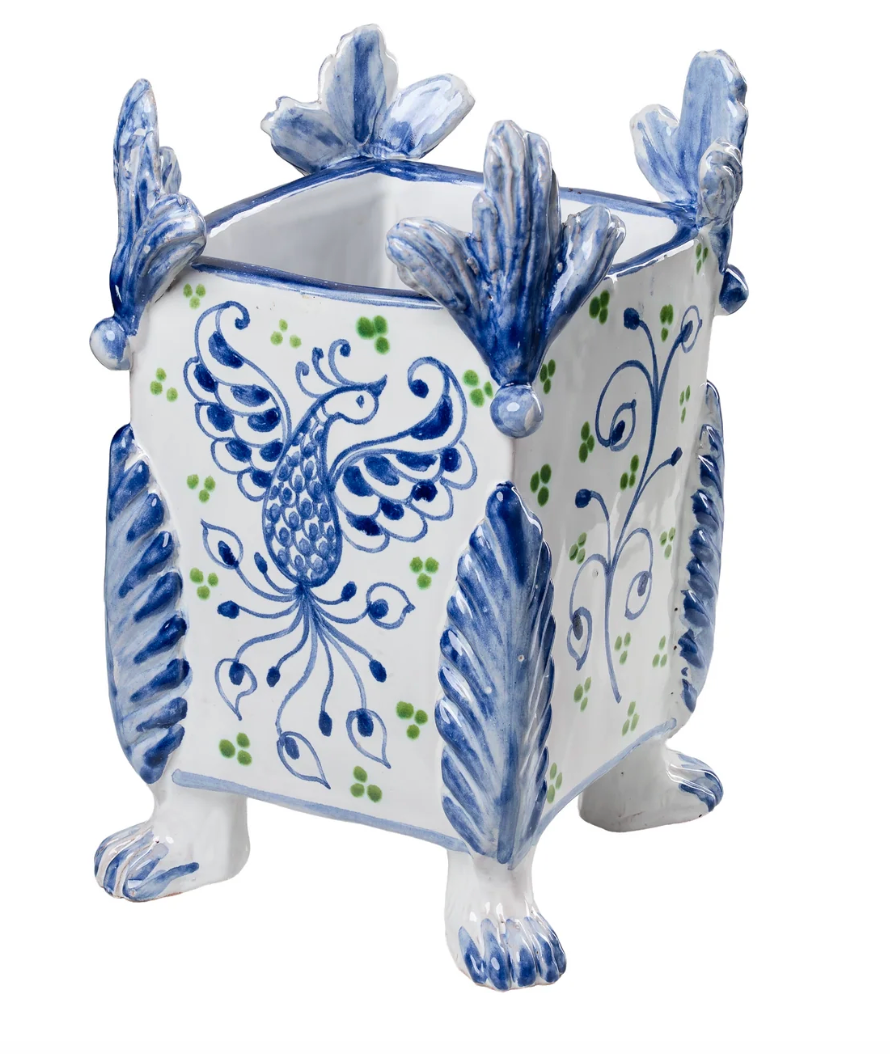 Garden Party Cachepot, Blue Phoenix
