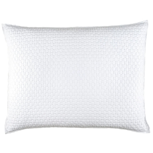 Lodi Matelasse Sham | White/Dutch/Euro