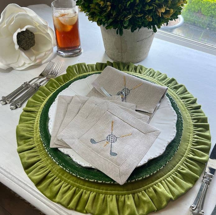 Golf Cocktail Napkin Set of 4