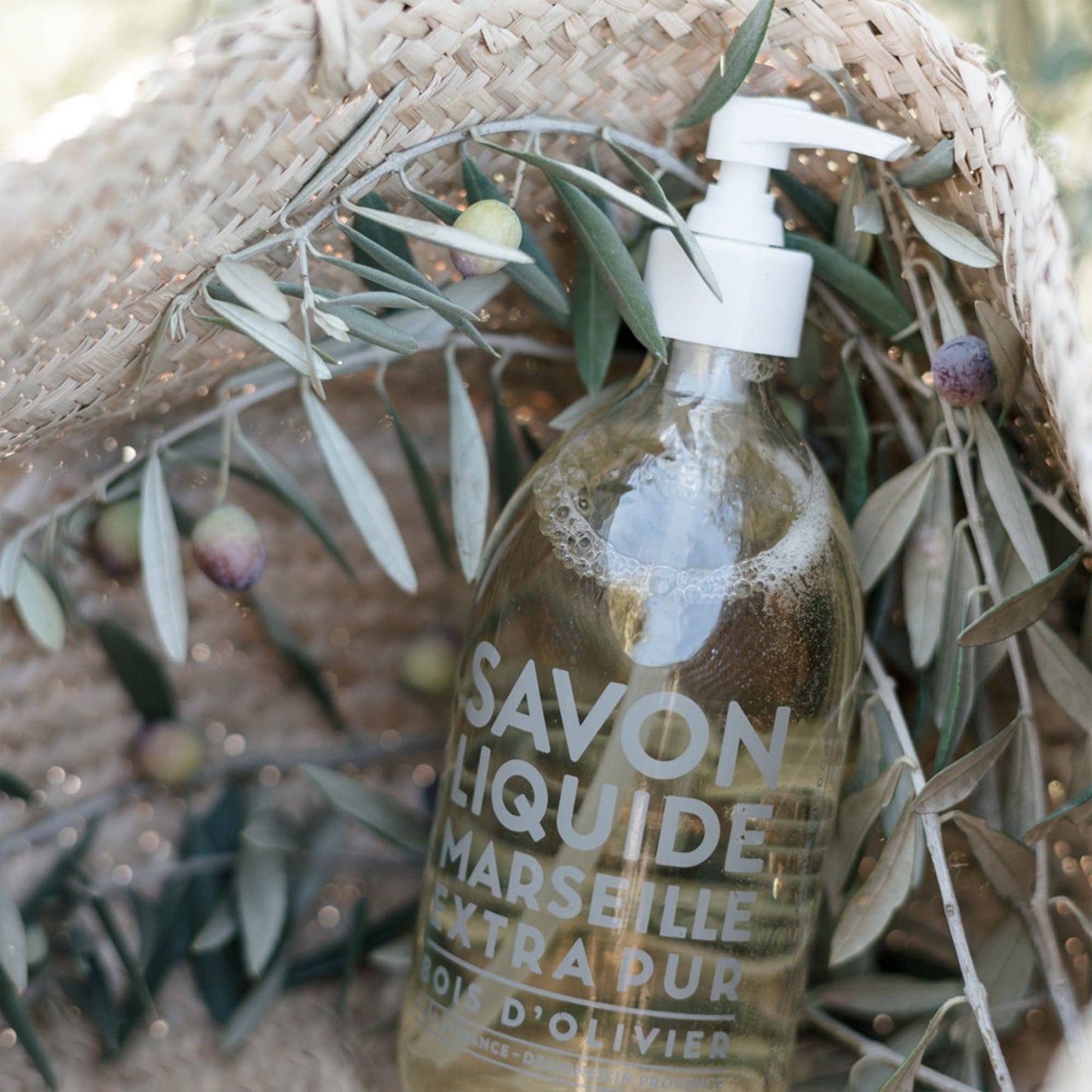 Liquid Marseille Soap Olive Wood 16.7 fl oz Glass