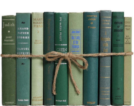 Decorative Green Book Bundle - Vintage Boxwood