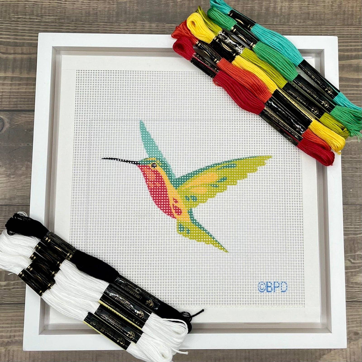 Red Bellied Hummingbird Needlepoint Design