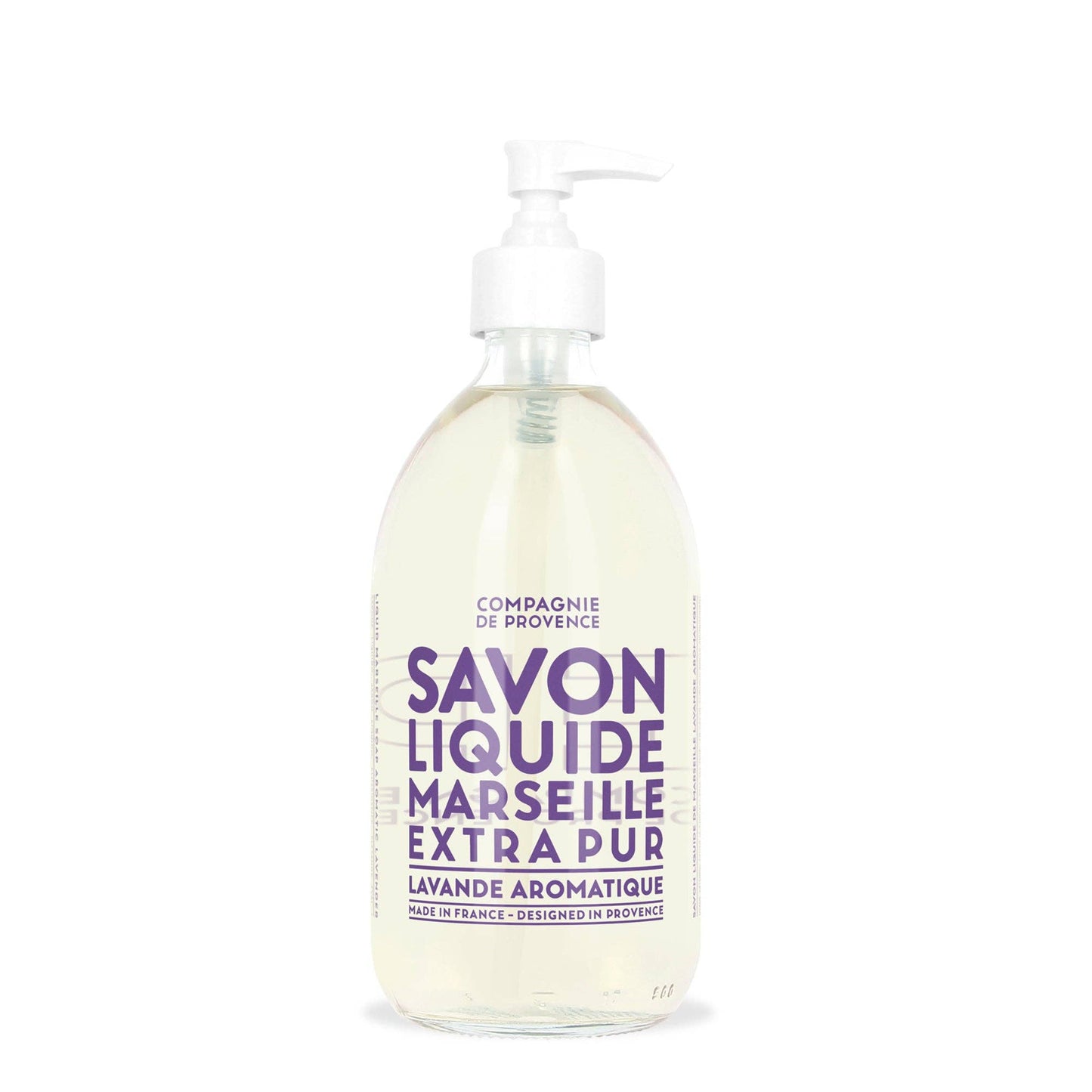 Liquid Marseille Soap Aromatic Lavender 16.7 fl oz Glass