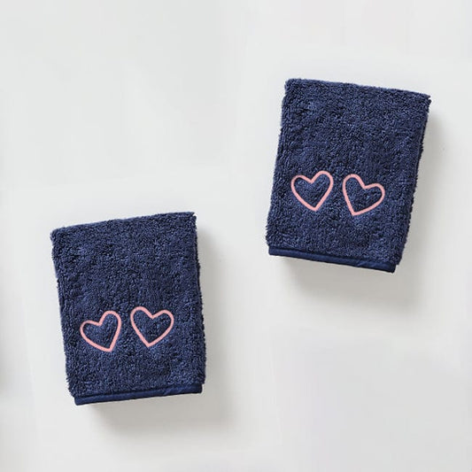 Weezie Makeup Towels - Hearts (Pair)