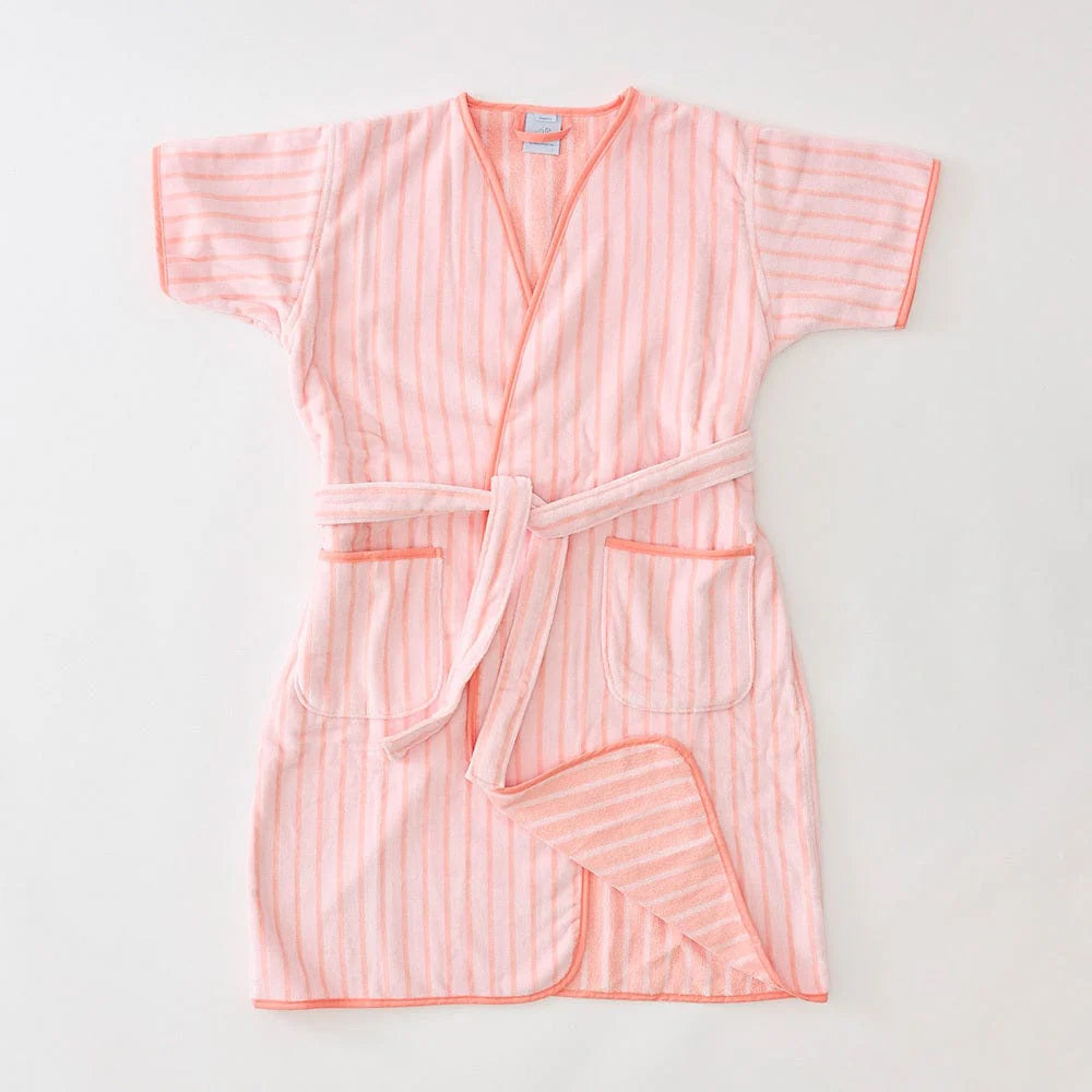 Weezie Women’s Short Plush Robe - Coral Parker