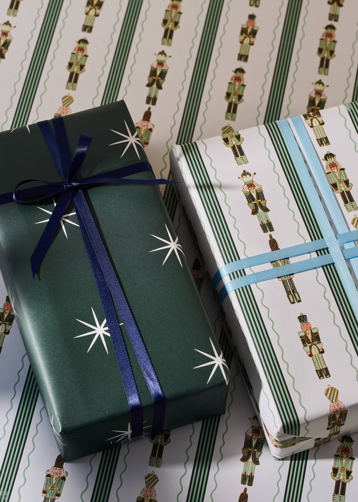 Nutcracker Stripe Stars Double Sided Gift Wrap | 3 Sheets
