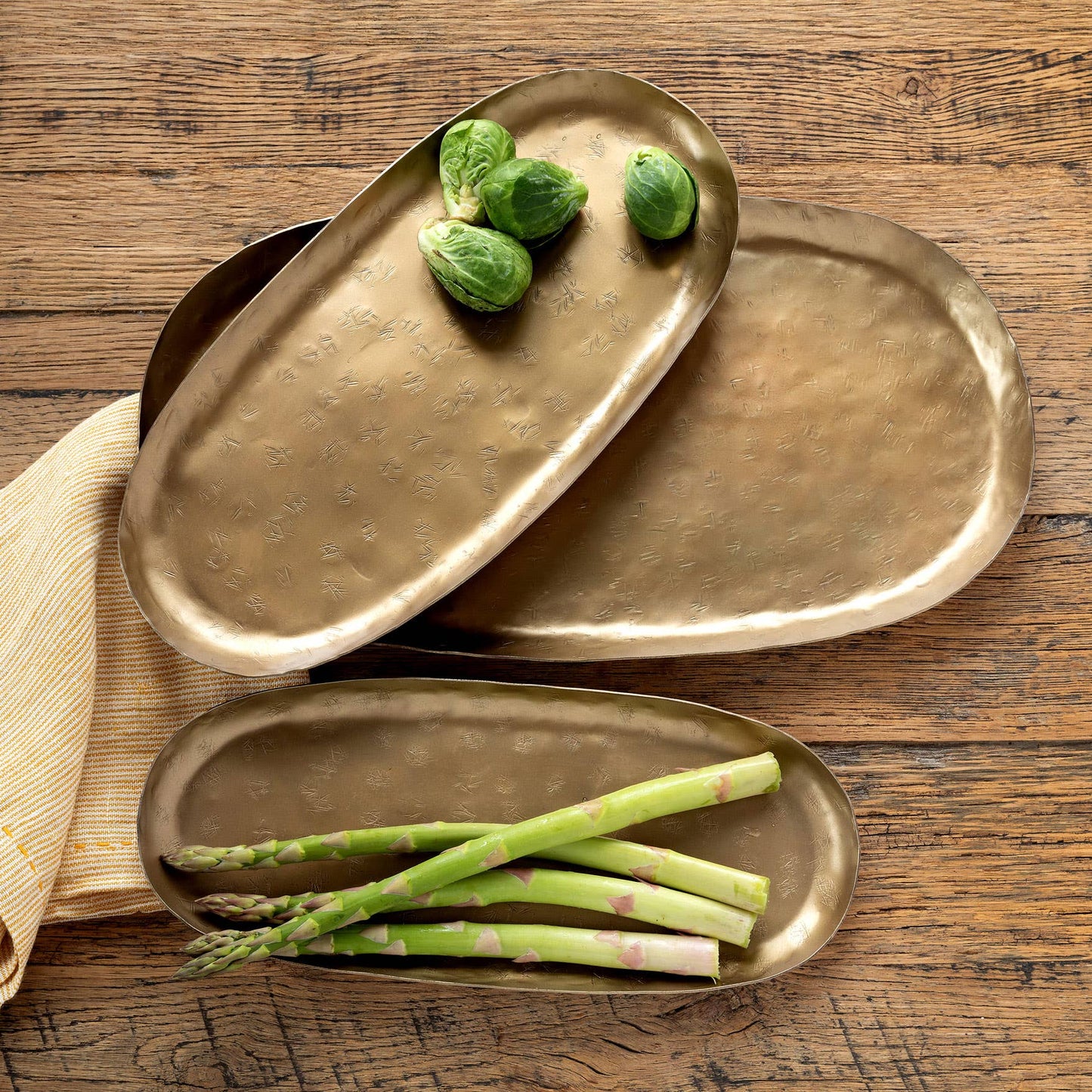 Antique Gold Iron Trays