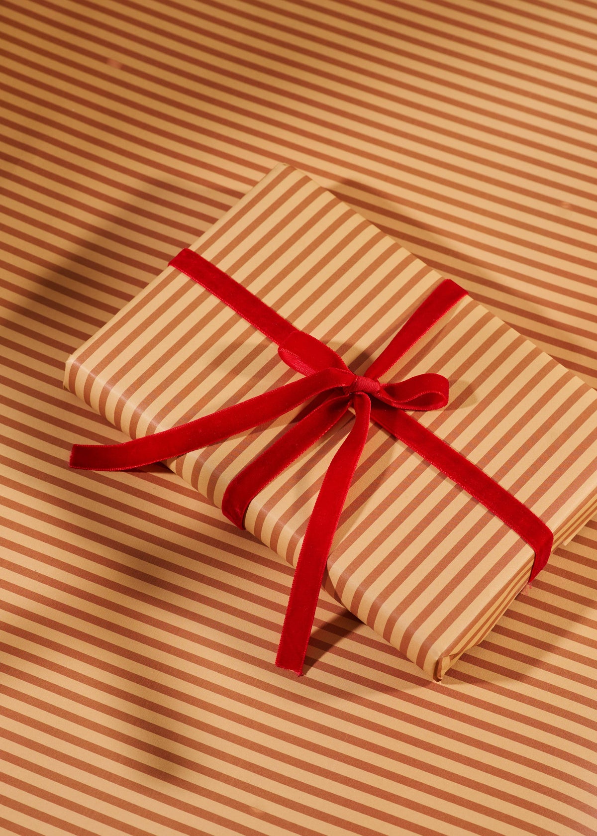 Christmas Tree Toffee Stripe Double Sided Wrap | 3 Sheets
