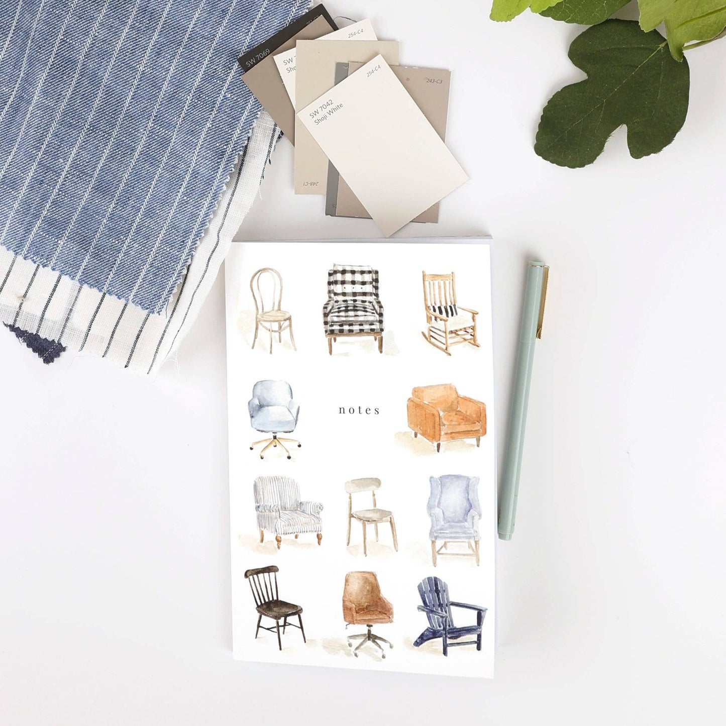 Softtouch Cover Notebook with Original Watercolor Artwork