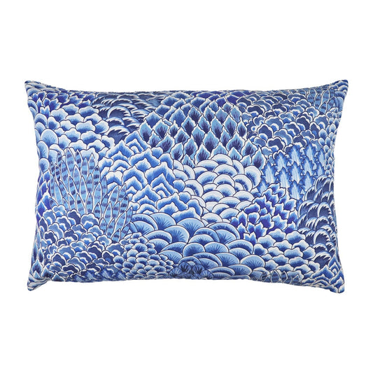 Layla Blue Artichoke Pattern Throw Pillow