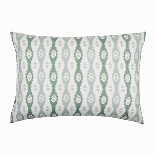 Mia Jade Green Wavy Print Throw Pillow